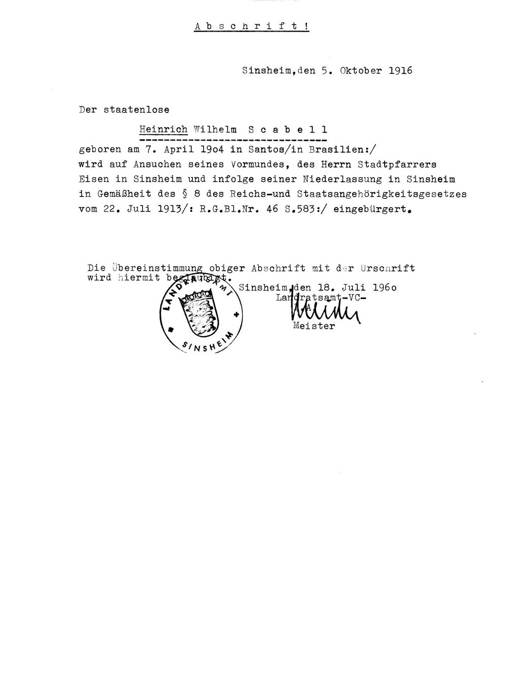 1904-04-07_SCABELL_Henrique-Guiherme_{Urkunde}_(Einbuergerung).jpg