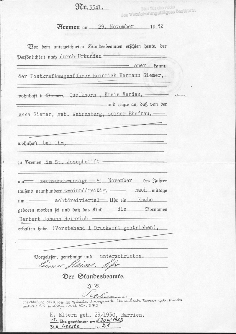 1932-11-26_SIEMER_Herbert-Johann-Heinrich_{Urkunde}_(Geburt).jpg